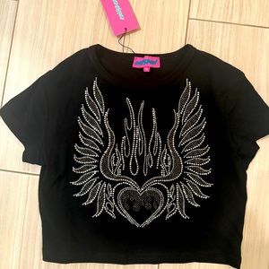 Edikted bedazzled shirt!! Size xs. New with tags!